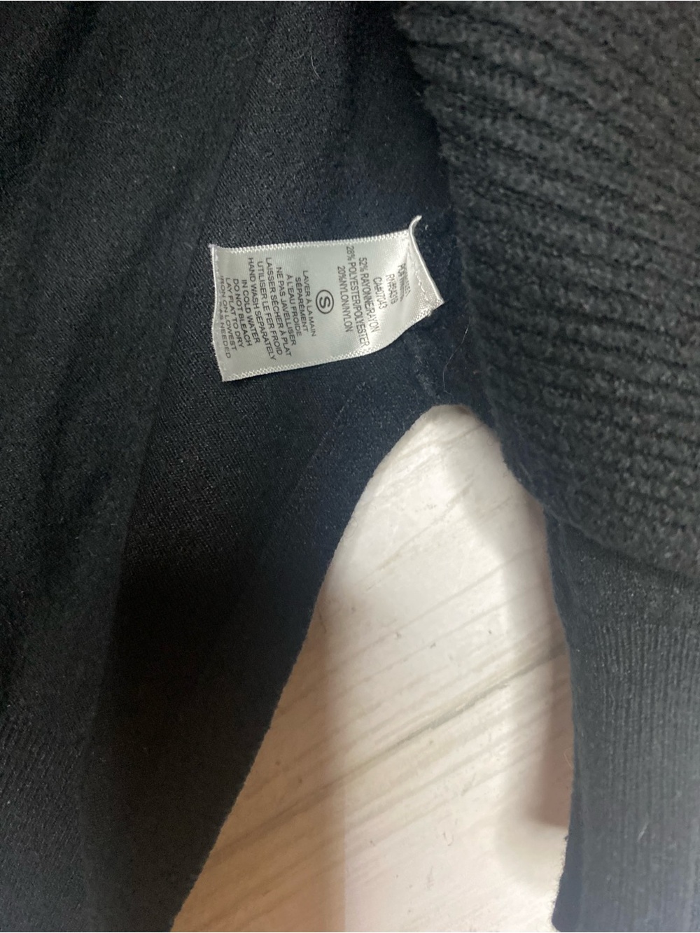 Cyrus Black Open-Front Ribbed Knit Cardigan - Picture 5 of 6